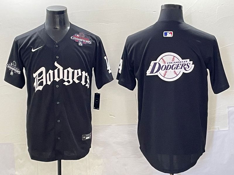 Men 2025 Los Angeles Dodgers Blank Black Seventh generation Joint Name Nike MLB Jersey style 37->los angeles dodgers->MLB Jersey